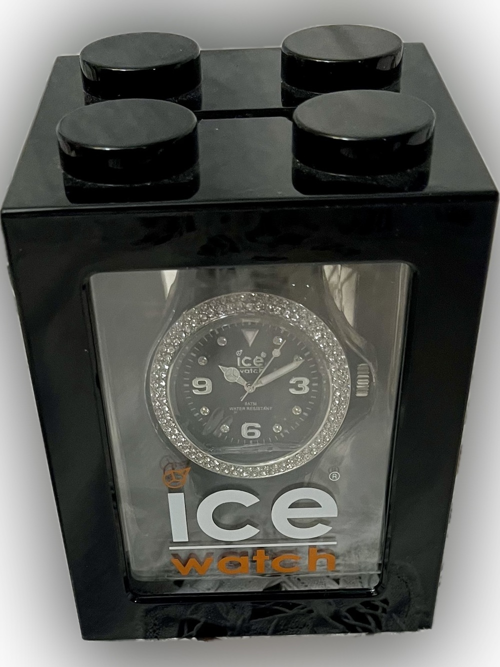 Ice-Watch Stone Tycoon Black Crystal Unisex Leather Watch ST.BS.U.L.10 New NIB